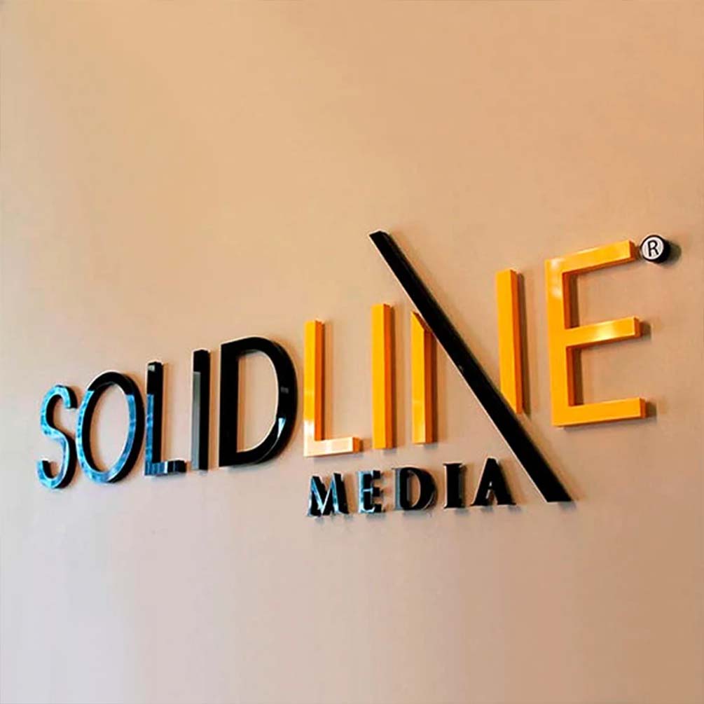 acrylic custom storefront signs for office reception area