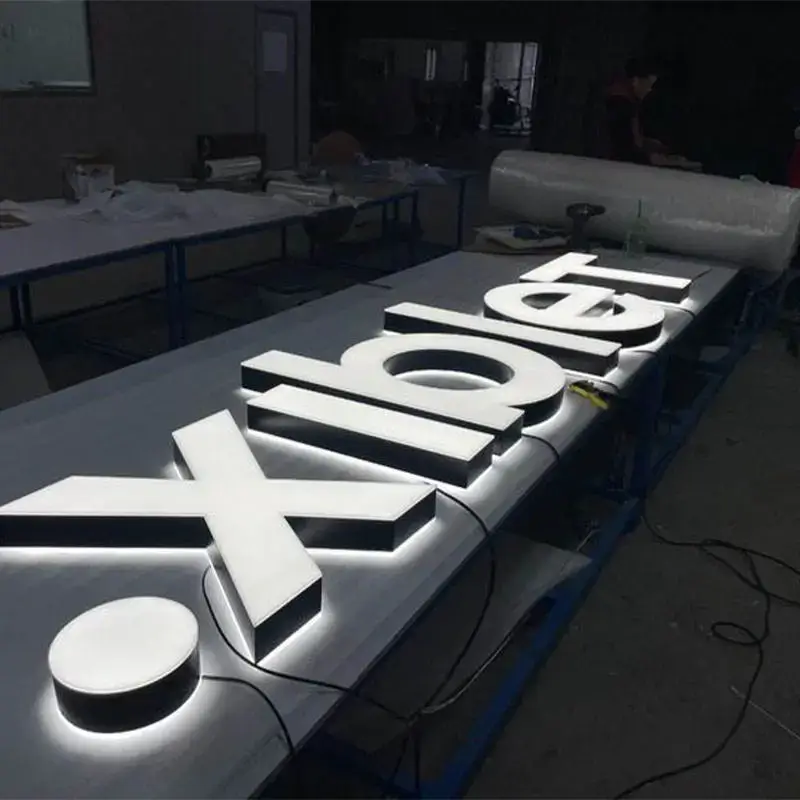 Aluminum trimless letters with white faces and rear LED illumination